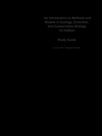 Introduction to Methods and Models in Ecology, Evolution, and Conservation Biology