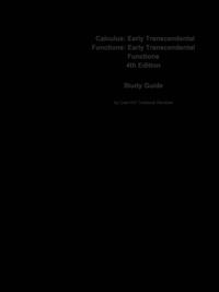Calculus, Early Transcendental Functions, Early Transcendental Functions