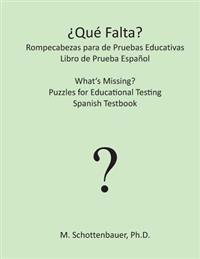 Qu� falta? Rompecabezas para de Pruebas Educativas