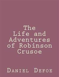 Kirjan kansi "The Life and Adventures of Robinson Crusoe"