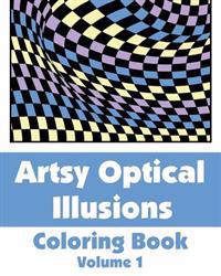 Kirjan kansi "Artsy Optical Illusions Coloring Book"