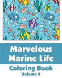 Kirjan kansi "Marvelous Marine Life Coloring Book"