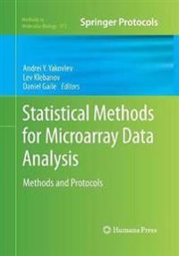 Statistical Methods for Microarray Data Analysis