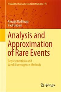 Kirjan kansi "Analysis and Approximation of Rare Events"