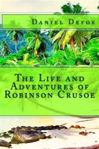 Kirjan kansi "The Life and Adventures of Robinson Crusoe"