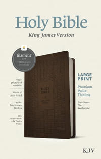 Bokomslag för "KJV Large Print Premium Value Thinline Bible, Filament Enabl"