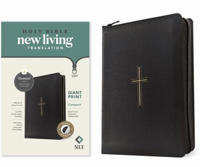 NLT Compact Giant Print Zipper Bible, Filament-Enabled Edition (Leatherlike, Black Cross, Indexed, Red Letter)