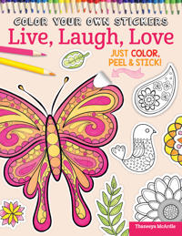 Color Your Own Stickers Live, Laugh, Love