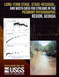 Kirjan kansi "Long-Term Stage, Stage-Residual, and Width Data for Streams in the Piedmont Physiographic Region, Georgia"