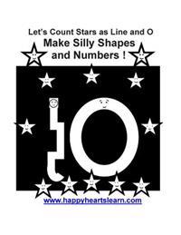 Let's Count Stars as Line and O Make Silly Shapes and Numbers !