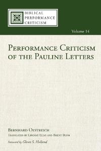 Kirjan kansi "Performance Criticism of the Pauline Letters"