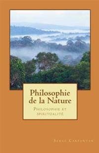 Philosophie de la Nature: Philosophie et spiritualité