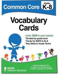 Common Core Vocabulary Cards: Black & White Version
