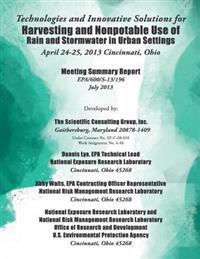 Technologies and Innovative Solutions for Harvesting and Nonpotable Use of Rain and Stormwater in Urban Settings