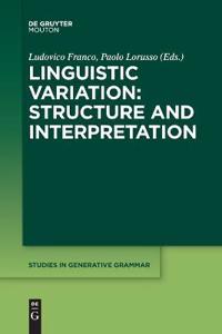Kirjan kansi "Linguistic Variation: Structure and Interpretation"