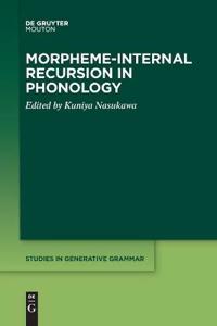 Kirjan kansi "Morpheme-internal Recursion in Phonology"