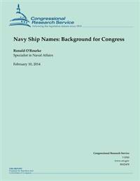 Kirjan kansi "Navy Ship Names: Background for Congress"