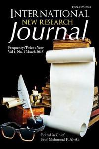 Kirjan kansi "International New Research Journal"