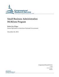 Kirjan kansi "Small Business Administration Hubzone Program"