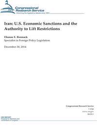Kirjan kansi "Iran: U.S. Economic Sanctions and the Authority to Lift Restrictions"