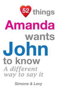 52 Things Amanda Wants John To Know: A Different Way To Say It