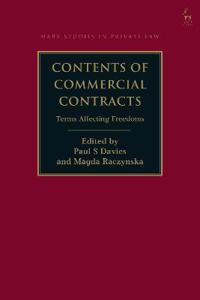 Bokomslag för "Contents of Commercial Contracts"