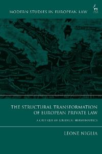 Kirjan kansi "The Structural Transformation of European Private Law"