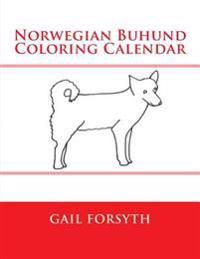 Norwegian Buhund Coloring Calendar