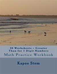 Greater Than for 1 Digit Numbers