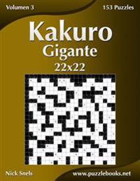 Kakuro Gigante 22x22 - Volumen 3 - 153 Puzzles