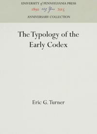 Typology of the Early Codex