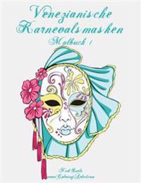 Venezianische Karnevalsmasken Malbuch 1