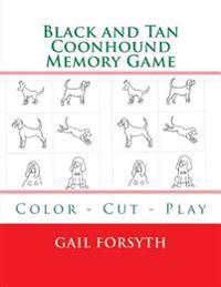 Black and Tan Coonhound Memory Game: Color - Cut - Play
