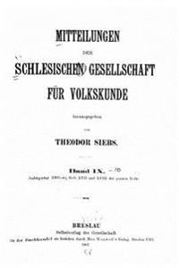 Mitteilungen der Schlesischen Gesellschaft für Volkskunde - Band IX