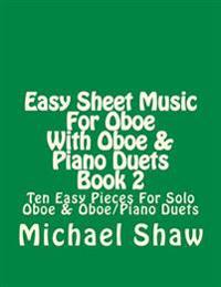Easy Sheet Music For Oboe With Oboe & Piano Duets Book 2