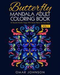 Butterfly Mandala Adult Coloring Book Vol 1