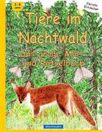 BROCKHAUSEN - Tiere im Nachtwald - Das große Mal- und Rätselbuch