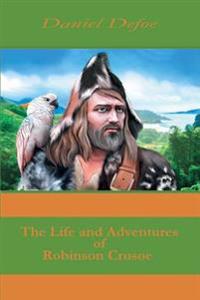 Kirjan kansi "The Life and Adventures of Robinson Crusoe"