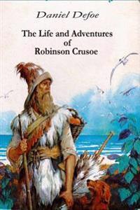 Kirjan kansi "The Life and Adventures of Robinson Crusoe"