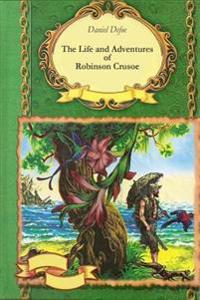 Kirjan kansi "The Life and Adventures of Robinson Crusoe"