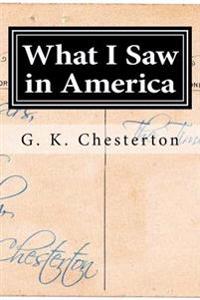 Kirjan kansi "What I Saw in America"