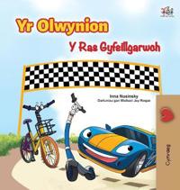 Bokomslag för "The Wheels The Friendship Race (Welsh Book for Kids)"