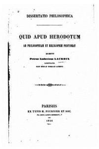 Quid Apud Herodotum, Ad Philosophiam Et Religionem Partineat
