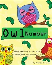 Toddler Color Books: Owl Number Early Learning Kids: Fun First Numbers, Baby Activity Book for Kids Age 1-6, Boys or Girls, Fun Early Learn