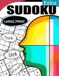 Extra Sudoku Large Print: Easy, Medium to Hard Level Puzzles for Adult Sulution inside