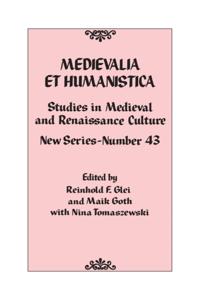 Medievalia et Humanistica Series