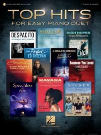 Top Hits for Easy Piano Duet with Recorded Accompaniments Book/Online Audio [With Digital Audio]