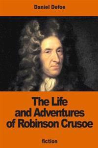 Kirjan kansi "The Life and Adventures of Robinson Crusoe"
