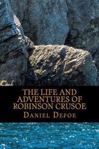 Kirjan kansi "The Life and Adventures of Robinson Crusoe"