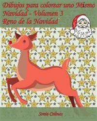 Dibujos para colorear uno Mismo - Navidad - Volumen 3: 25 Reno de la Navidad